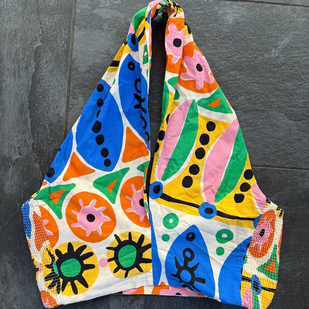 Zara colorful printed halter Sz Medium